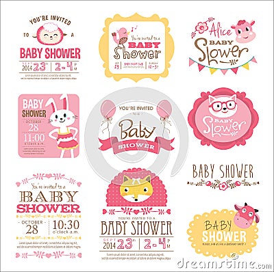 Baby Shower Vector Illustration