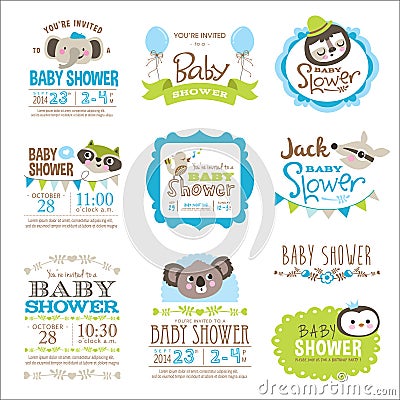 Baby shower Vector Illustration