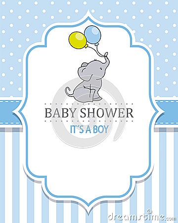 Baby shower boy Vector Illustration