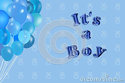 Baby shower-it is a boy Stock Photo
