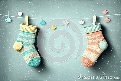 Baby shower concept illustration Stock Photo