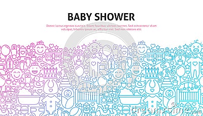 Baby Shower Concept Vector Illustration