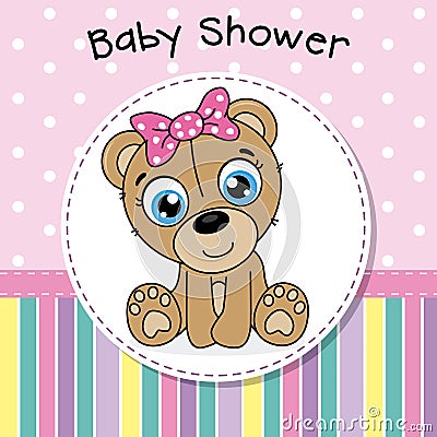 Baby shower girl Vector Illustration