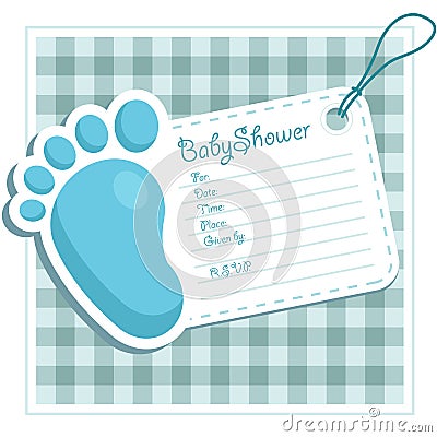 Baby Shower Invitation Vector Illustration