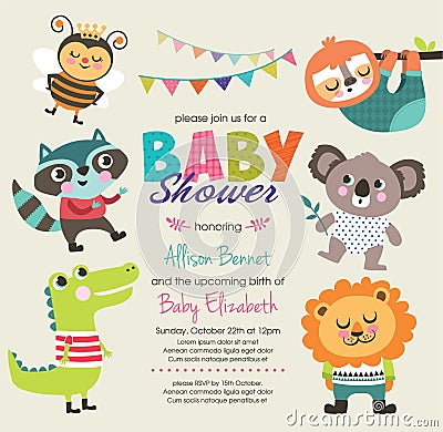 Baby shower Vector Illustration