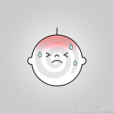 Baby sick icon Vector Illustration
