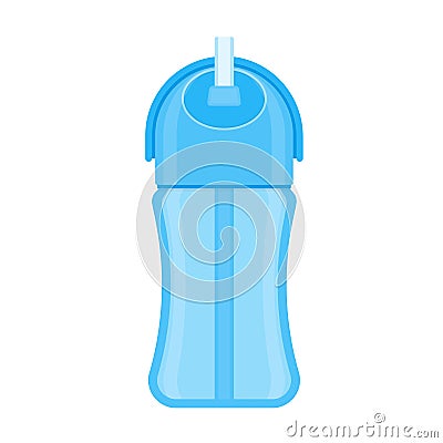 Baby sippy cup isolated on white Vector Illustration