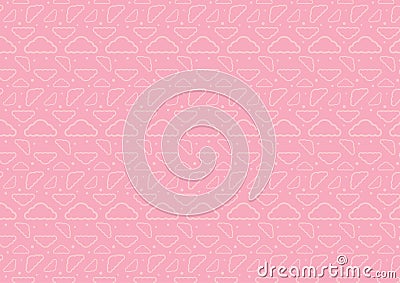 Baby sleep time cloud seamless pattern full resizable editable vector in pink color Stock Photo