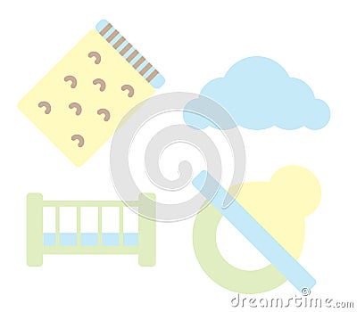 Baby sleep time icon full resizable editable vector Stock Photo