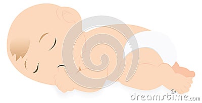Baby sleeping Vector Illustration