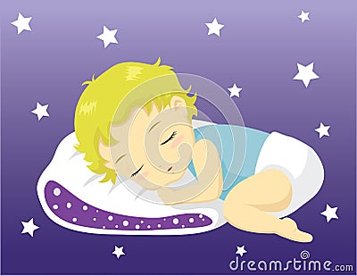 Baby sleeping Cartoon Illustration