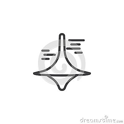 Baby spinning toy line icon Vector Illustration