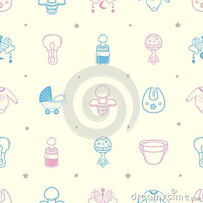 Baby stuff Background Pattern Stock Photo