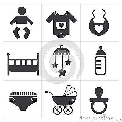 Baby Stuff Icon Vector Illustration