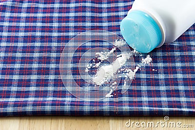 Baby talcum powder Stock Photo