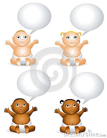 Baby Talk Cartoon Illustration