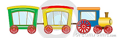 Baby toy train Vector Illustration