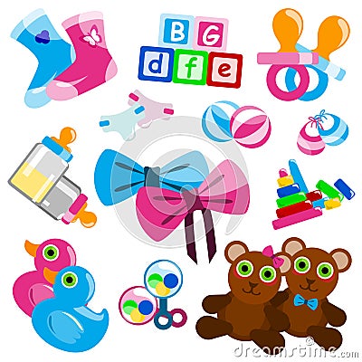 Baby toys Vector Illustration