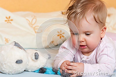 Baby with toys Stock Photo