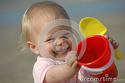 Baby with toys Stock Photo