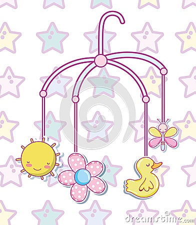 Baby toys cartoons Vector Illustration