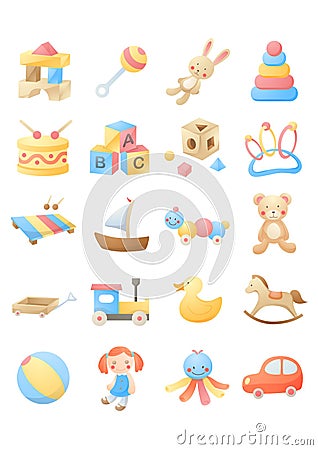 Baby Toys Vector Illustration