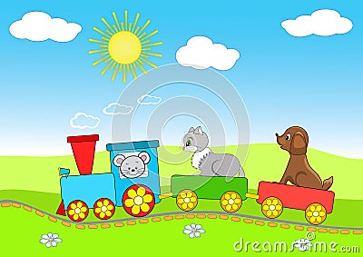 Baby train. Vector Illustration