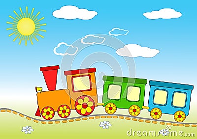 Baby train. Vector Illustration