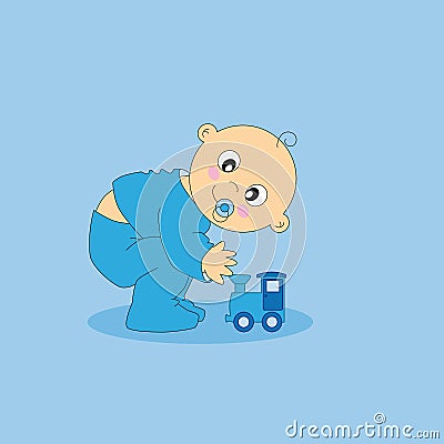 Baby-train Vector Illustration