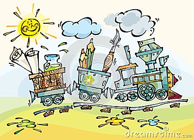 Baby train Vector Illustration