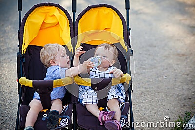 Baby twins Stock Photo