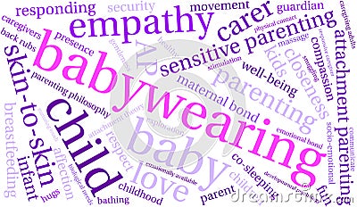 Baby Wearing Word Cloud Vector Illustration