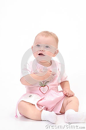 Baby on the white background Stock Photo