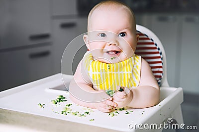 Baby's first food to feed Stock Photo