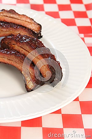 Babyback barbeque pork ribs Stock Photo