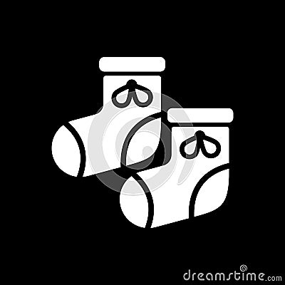 Babys bootees icon. design. Socks, sox, Babys bootees symbol. web. graphic. AI. app. logo. object. flat. image. sign Vector Illustration