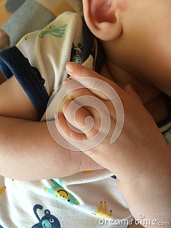 Babys hand Stock Photo
