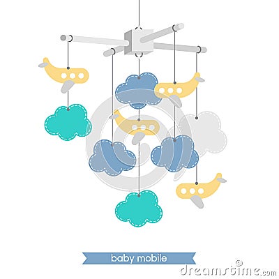 Babyshower mobile 8 Vector Illustration