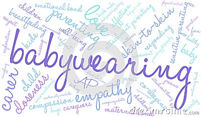 Babywearing Word Cloud Vector Illustration