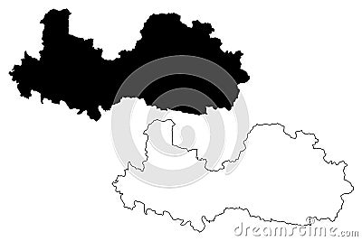 Bac Giang Province map vector Vector Illustration