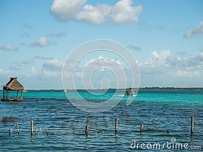 Bacalar, Mexico, South America: [Lake Bacalar, clear waters, lag Stock Photo