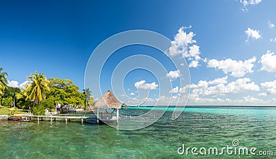 Bacalar, Mexico, South America: [Lake Bacalar, clear waters, lag Stock Photo