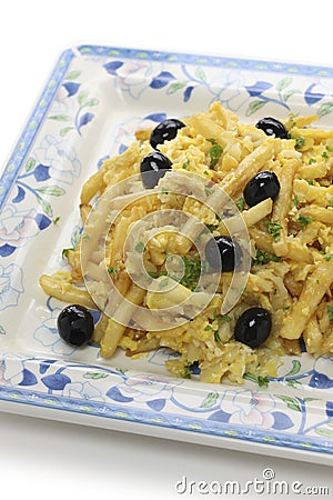 Bacalhau a bras, portuguese cuisine Stock Photo