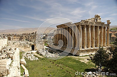 Bacchus temple at Heliopolis Stock Photo