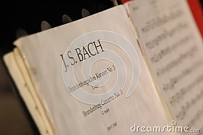 Bach Music Stock Photo