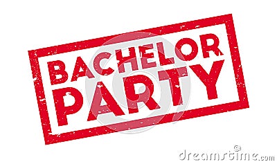 Bachelor Party rubber stamp Vector Illustration