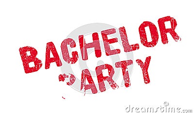 Bachelor Party rubber stamp Vector Illustration