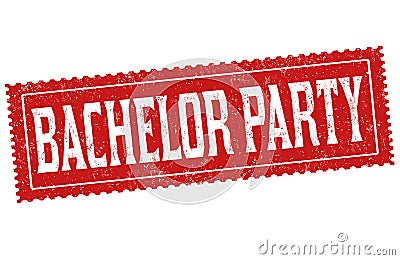 Bachelor party sign or stamp Vector Illustration