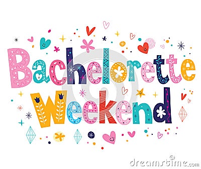 Bachelorette Weekend Vector Illustration