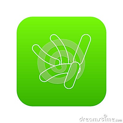 Bacilli icon green vector Vector Illustration